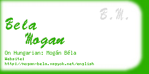 bela mogan business card
