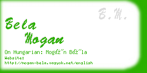 bela mogan business card